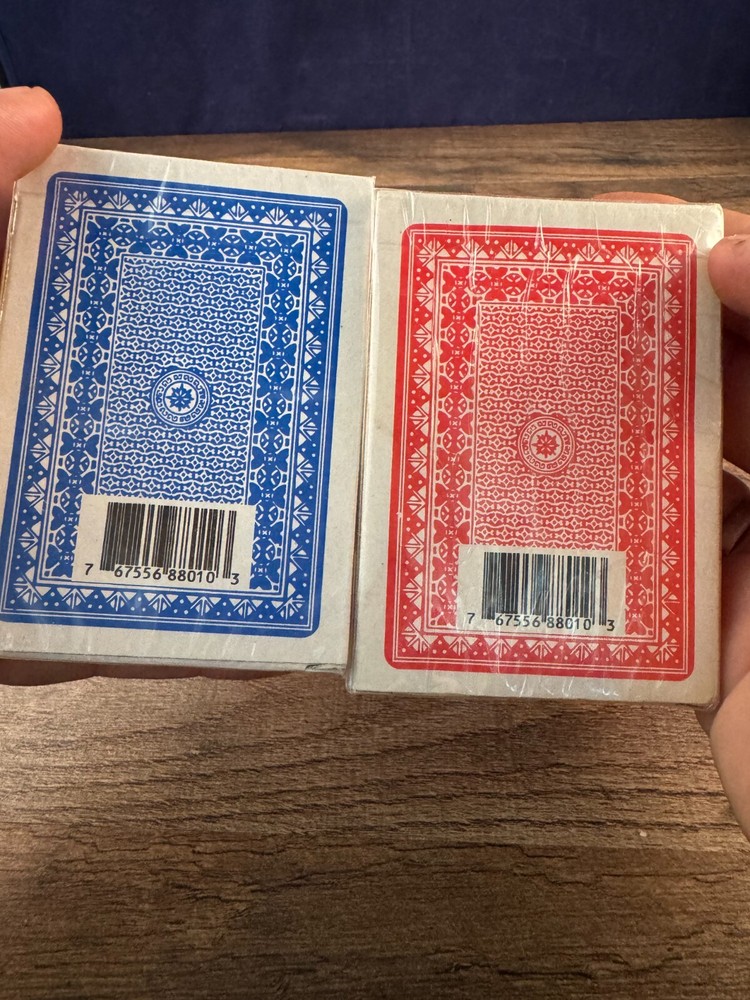 Plastic Coated Playing Cards Red N Blue