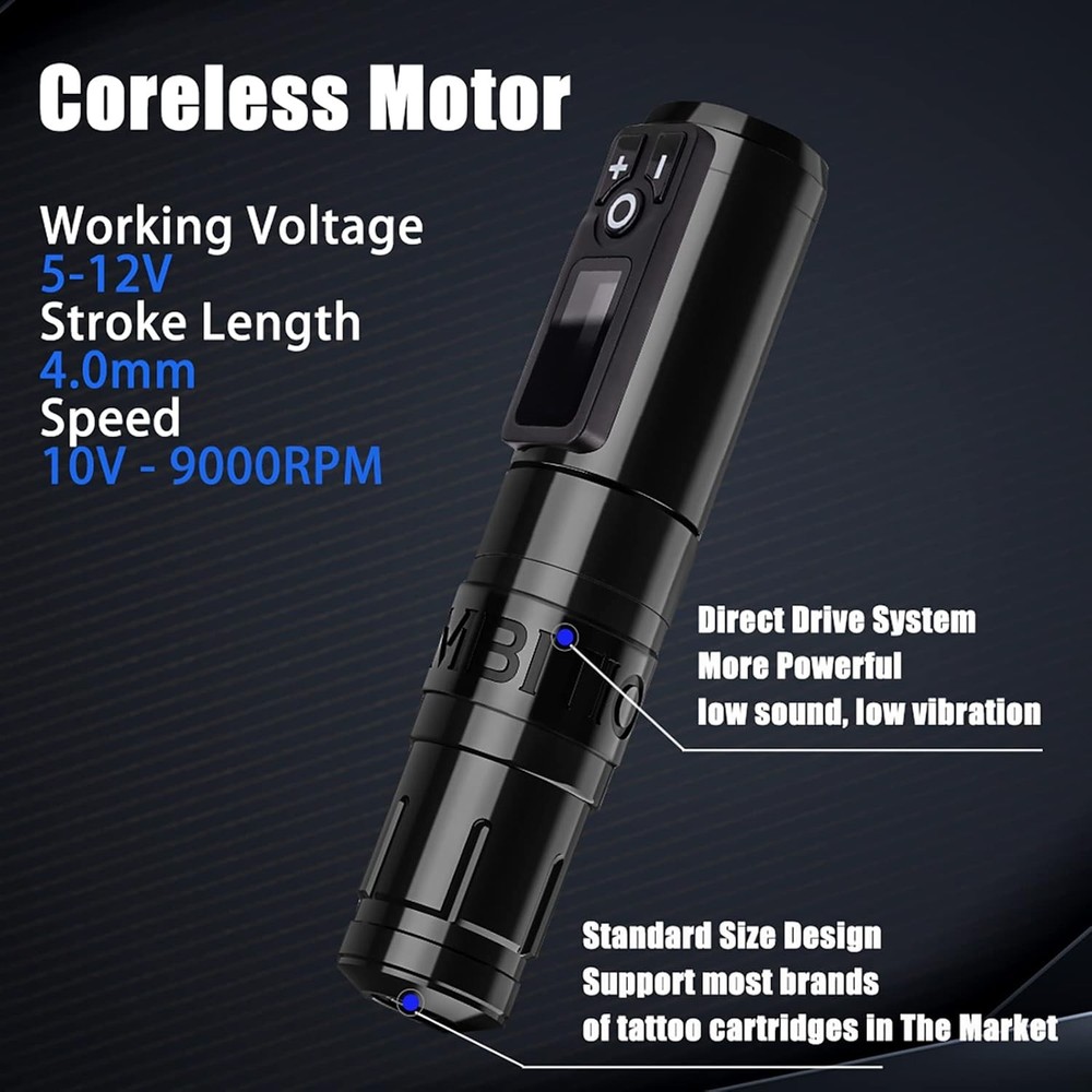 Tattoo Kit - Ambition Complete Wireless Machine 1950mAh Black