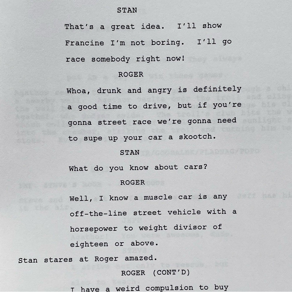 American Dad Original 2005 Dungeons & Wagons Production Used Table Draft Script