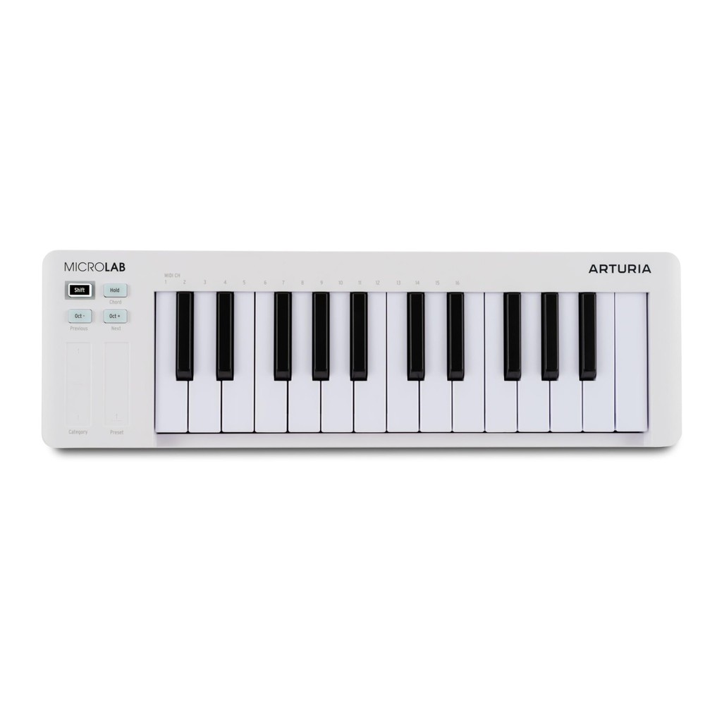 Arturia MicroLab Mk3  Universal MIDI Controller for Music Production  White