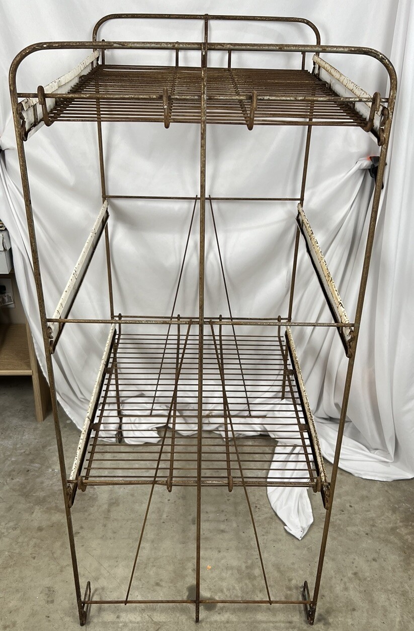 Vintage NEHI Beverages Metal Soda Rack “FULL QUART-SERVES SIX” 47x27x21