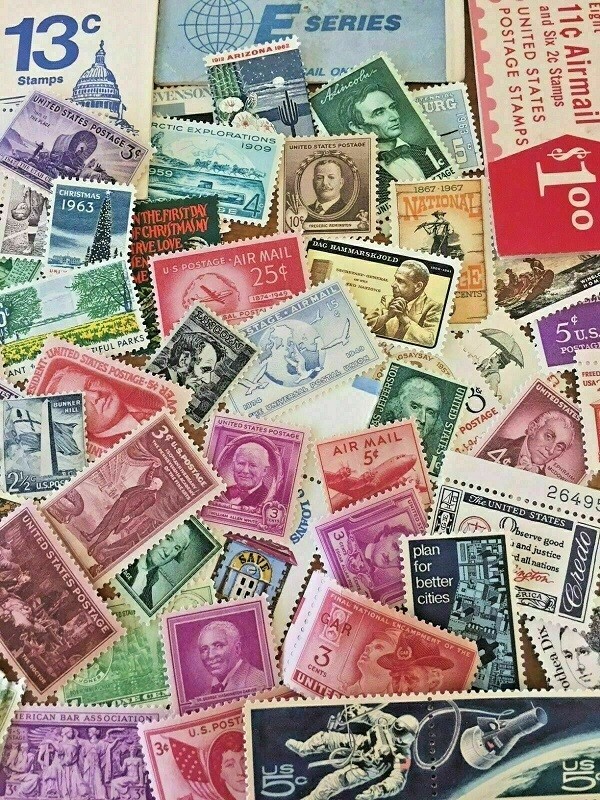 U.S. MINT COLLECTION 400+ VINTAGE STAMPS INCLUDES PLATE BLOCKS / SINGLES & MORE!