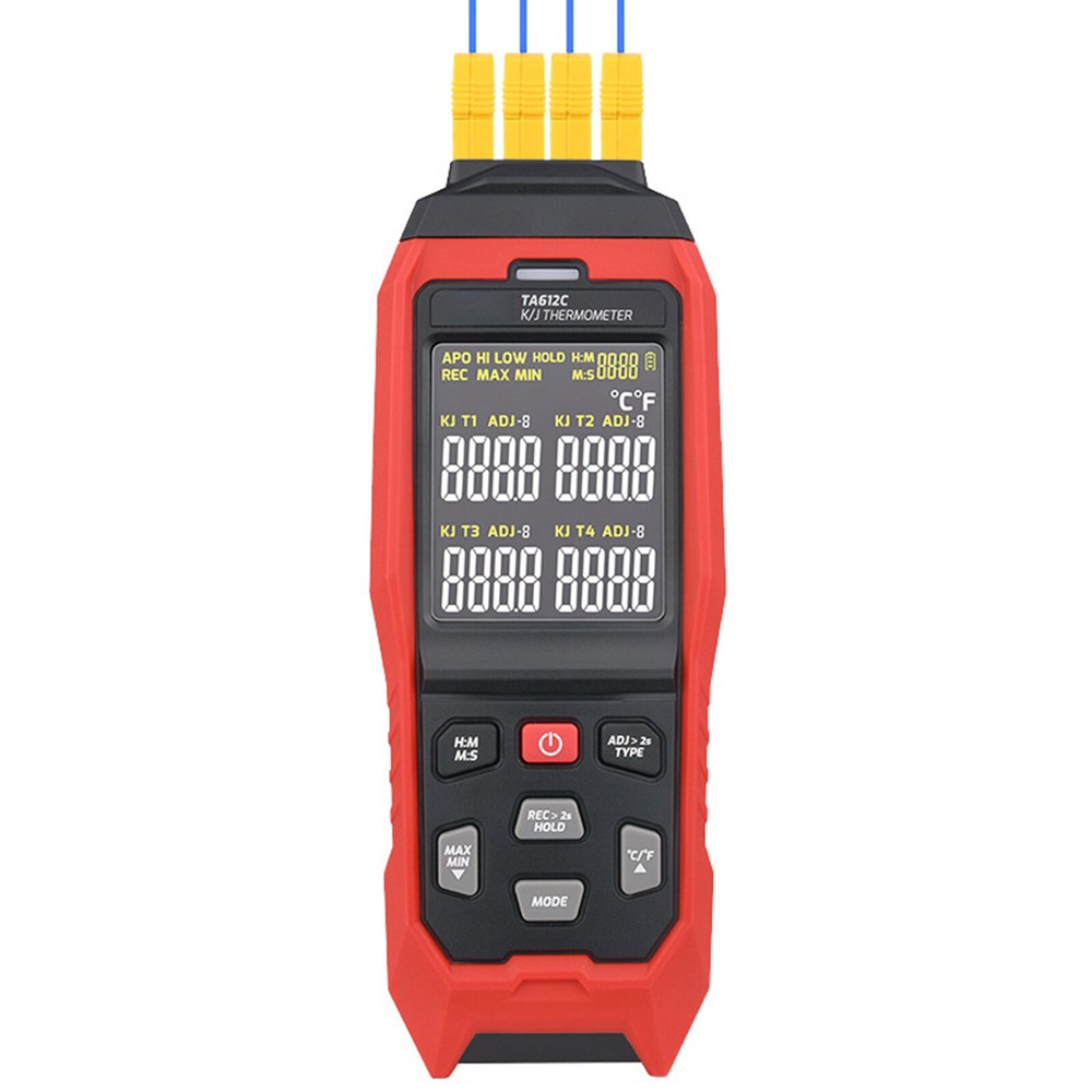 4Channel Display K/J Datalogger Thermocouple Thermometer Real-Time Data Logging