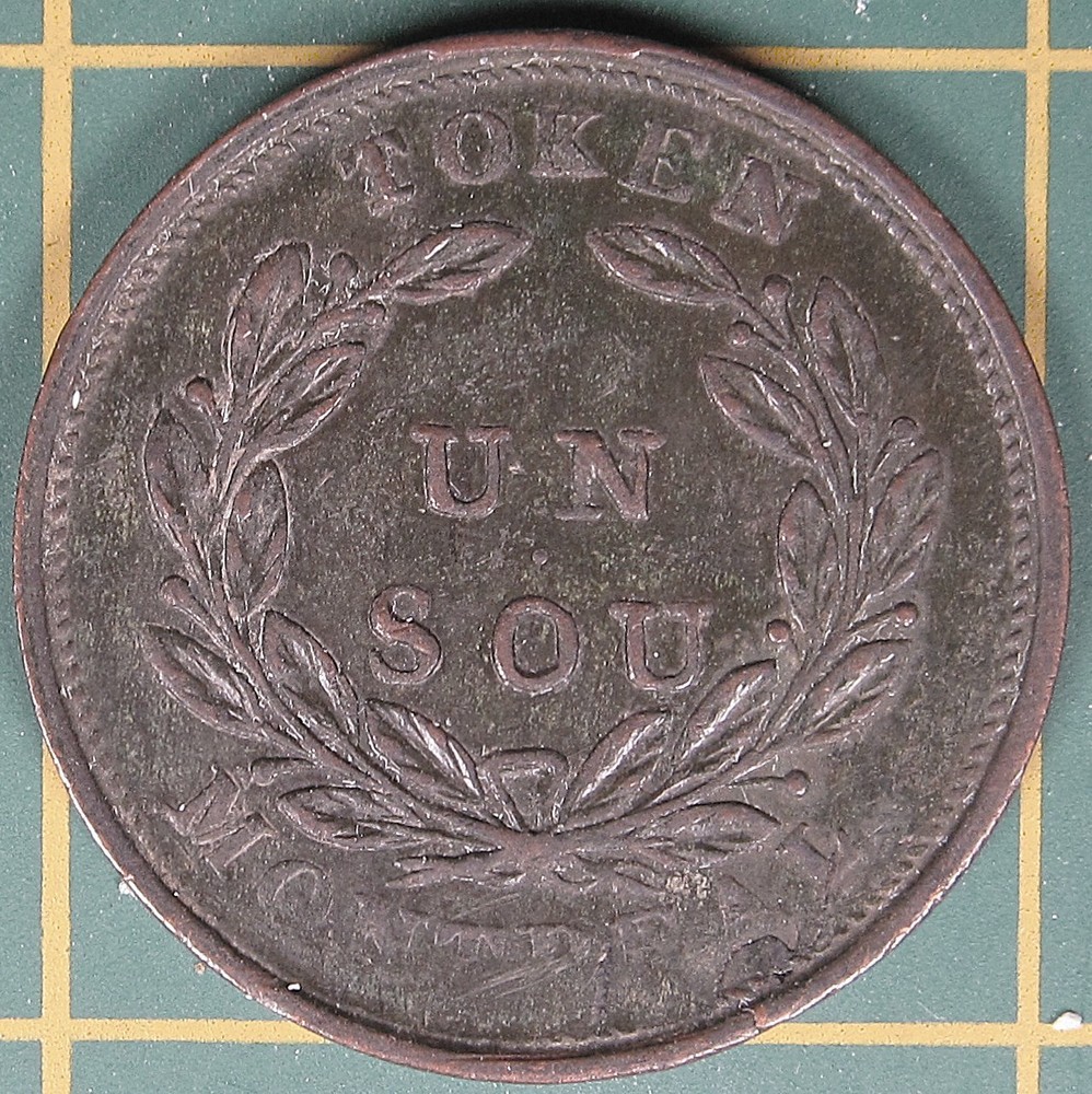 Lower Canada Un Sou token LC-28