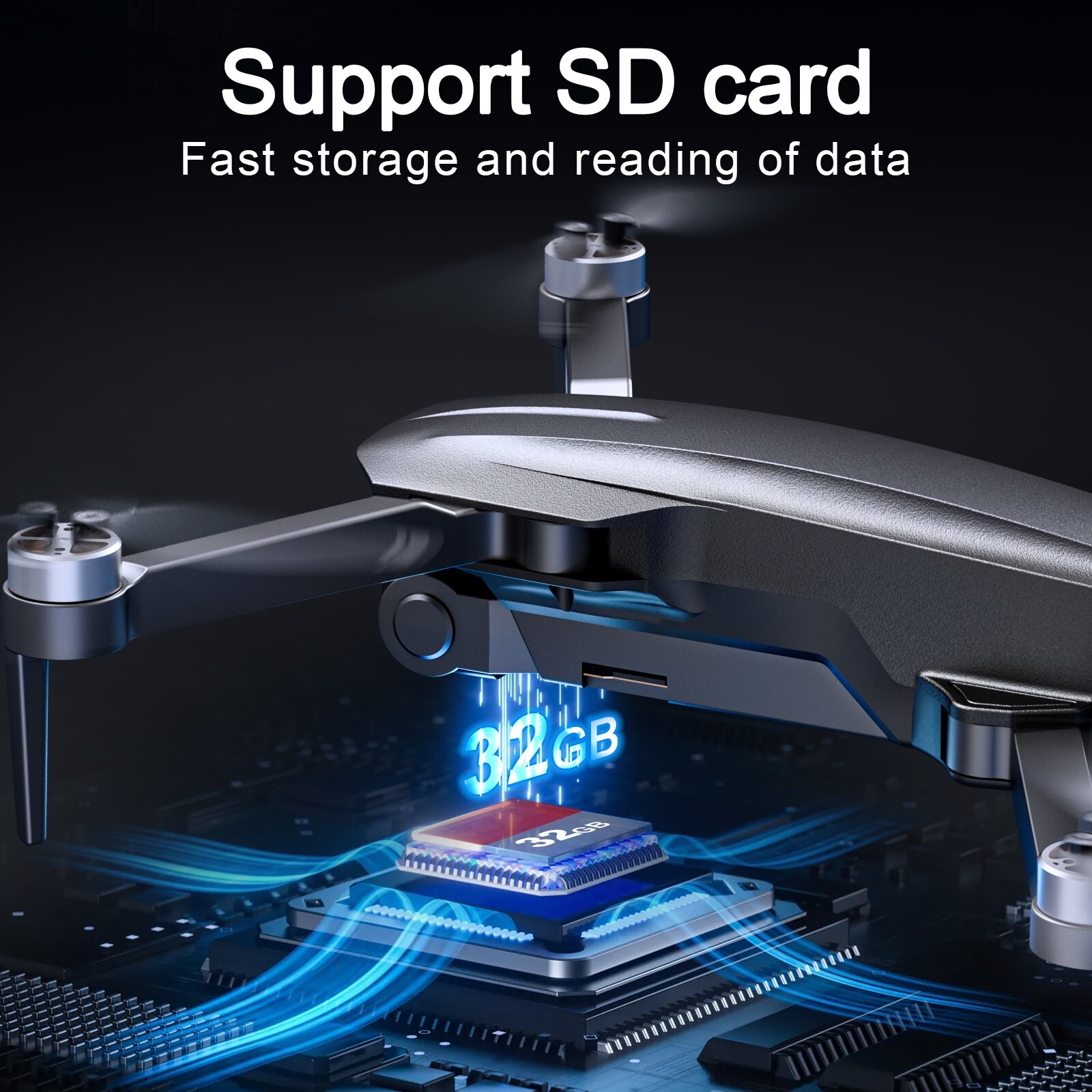 4K Drone With Camera Quadcopter GPS WIFI 50 Mins Flight Time Brushless Motor