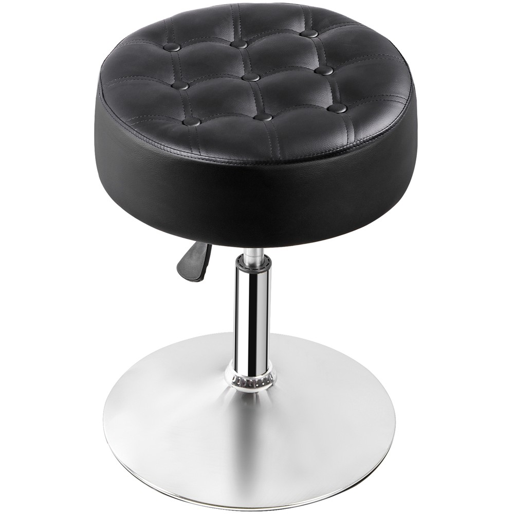 4PCS Adjustable Round Ottoman Stool Vanity Stool PU Leather Swivel Makeup Stool
