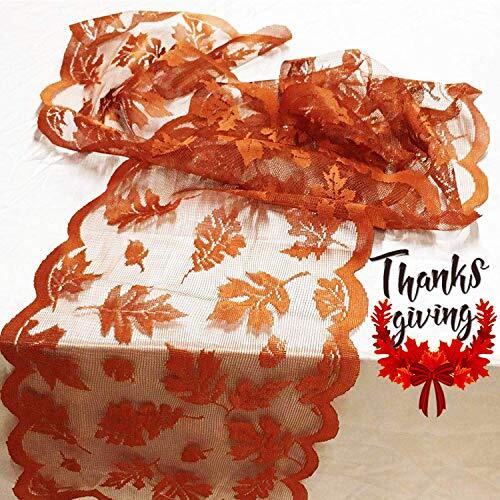 Fall Table Runner Decorations 13 x 72 Inch Maple Leaves Table Runner Fall