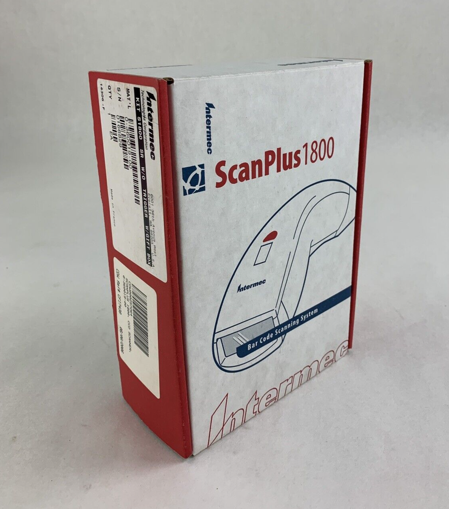 Box Opened Intermec ScanPlus S1800 Barcode Scanner 0-360019-01