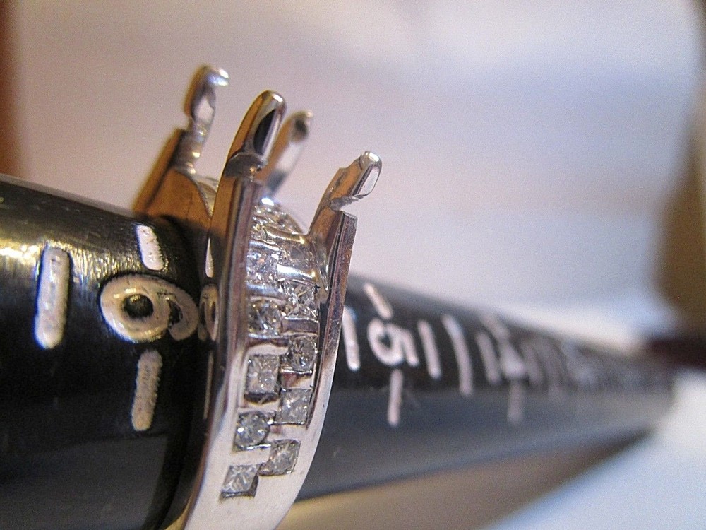 Engagement Ring Mounting 18K Gold .95 ctw