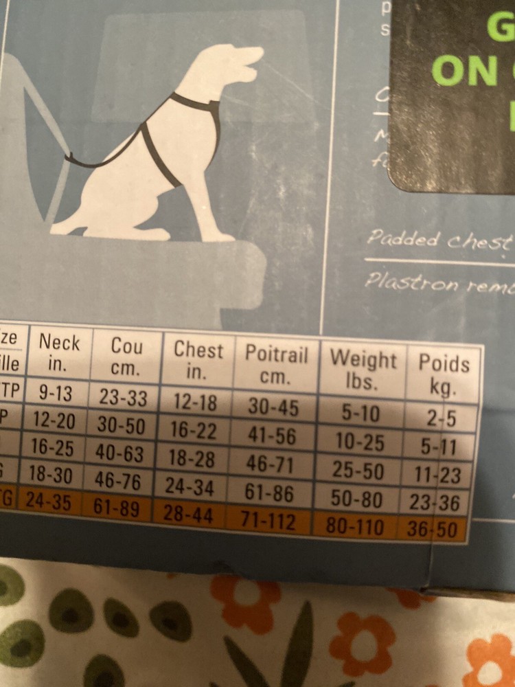 Dog Harness Large True Fit! Nib!