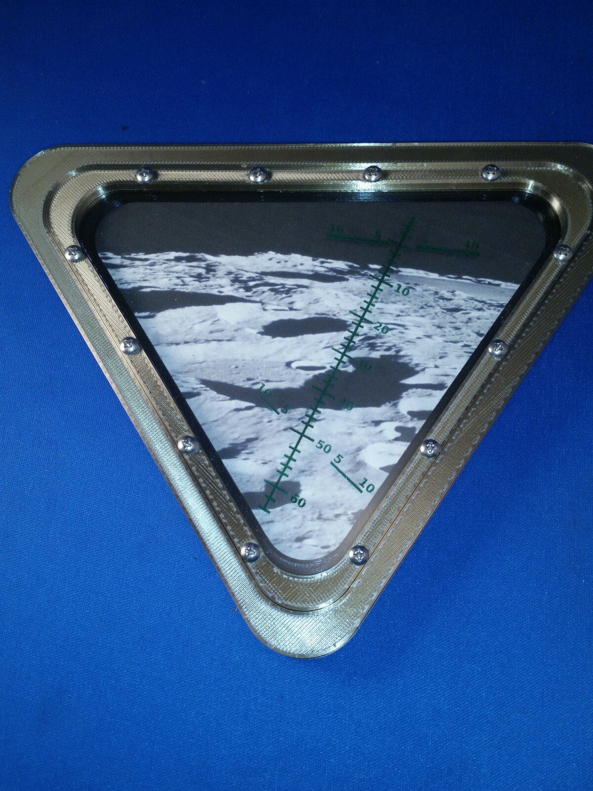 Replica Apollo 11 Lunar Module Window W/Lunar landscape - Neil Armstrong