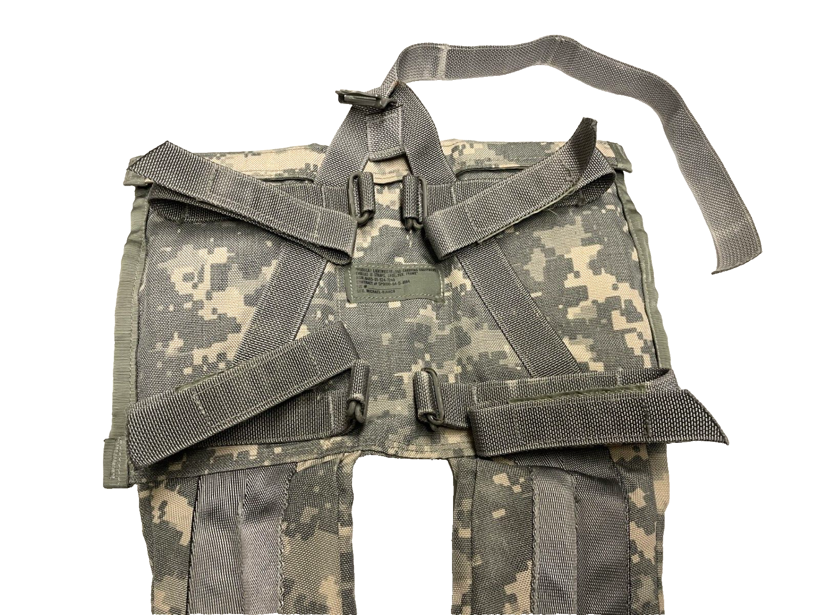 US MILITARY MOLLE ENHANCED SHOULDER STRAPS with QR STRAPS ACU For LARGE RUCKSACK