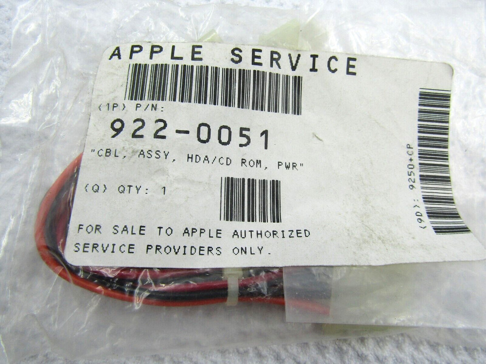 Apple 922-0051 CBL, ASSY, HDA/CD ROM, PWR