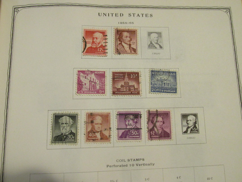1969 Scott's Minuteman Album For United States Stamps 100+ Used Stamps Inside