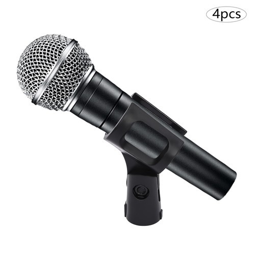 4 Pcs Adjustable Microphone Clip Holders for Wired/Wireless Mics