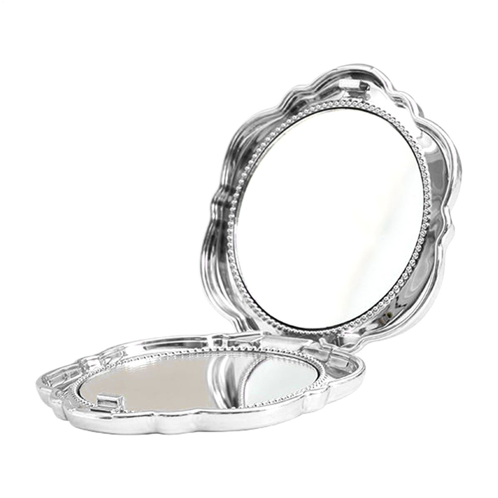 Compact Mirror Flower Shape Double Sided Looking Glass Magnification awesome