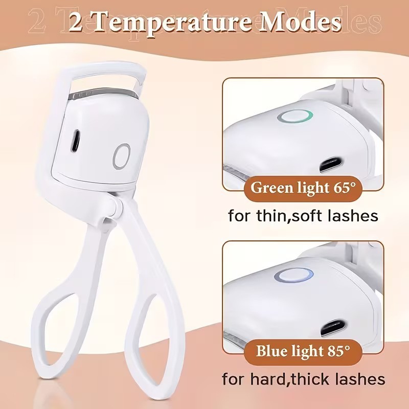 USB Powered Electric Eyelash Curler Safe Heated Lash Tool