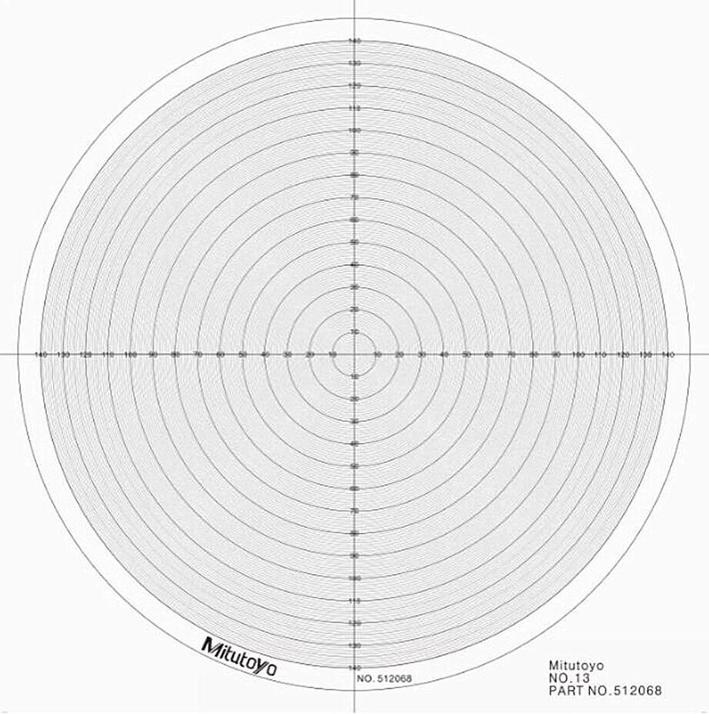 1Pc Optical Comparator Chart Part Fit For Profile Projector Overlay Chart 512068
