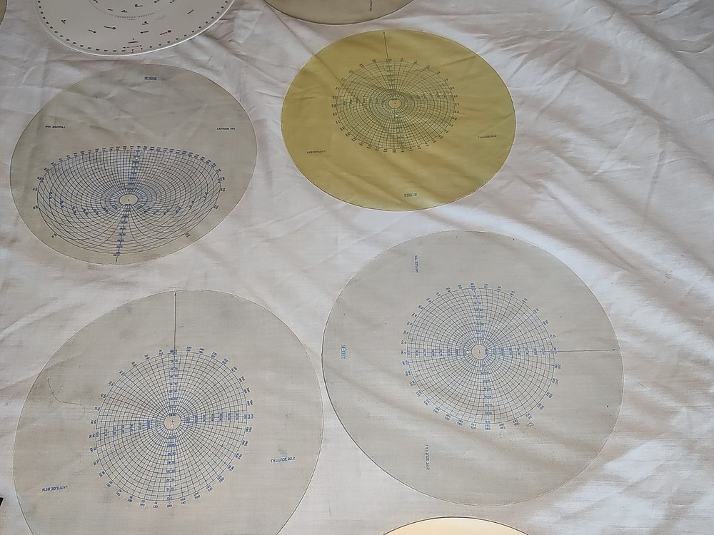 WWII-era Pilot's Altitude Correction Computer, Star Finder, Case