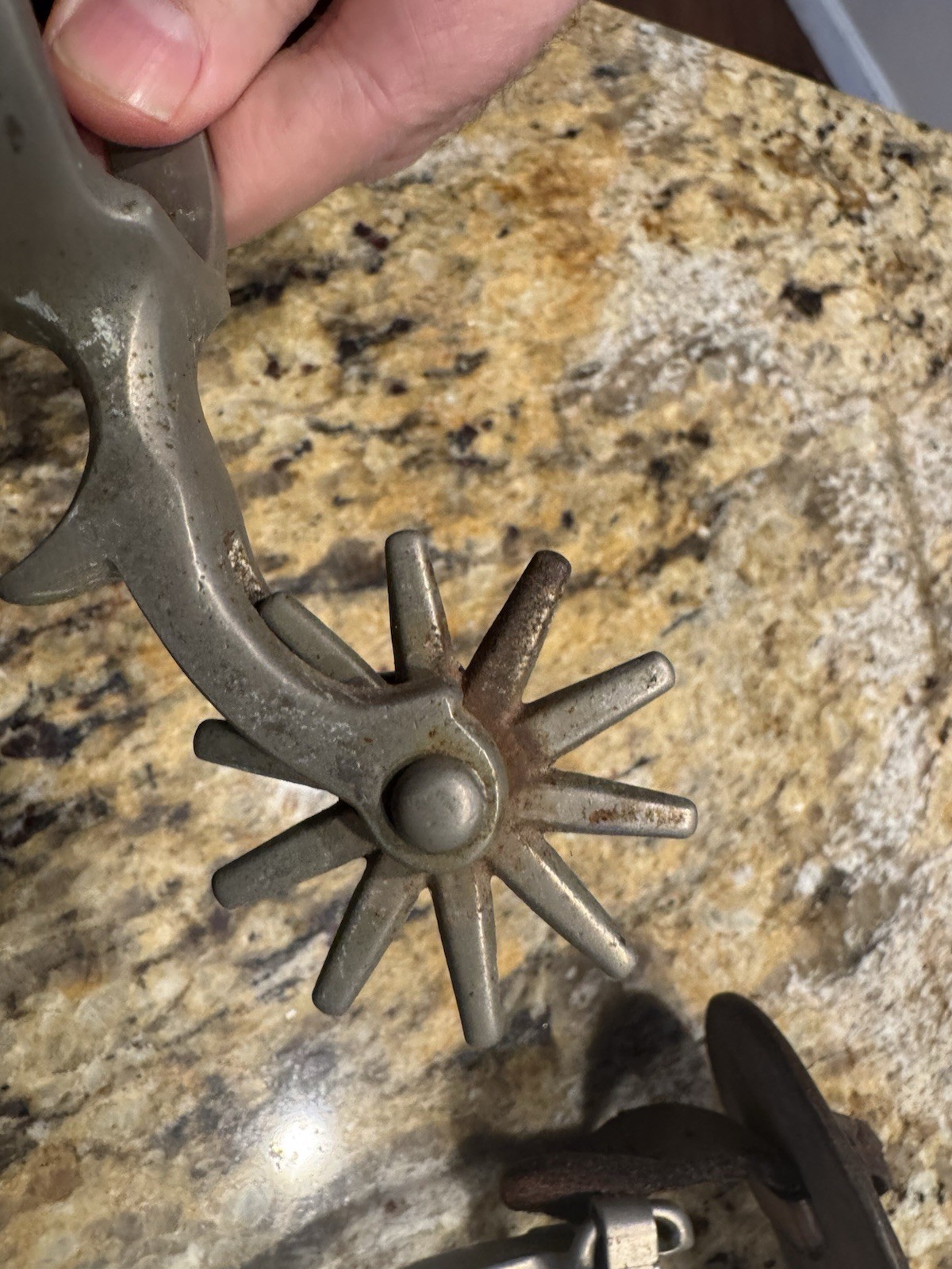 Vintage Western Cowboy Cowgirl Spurs Leather Strap As Found