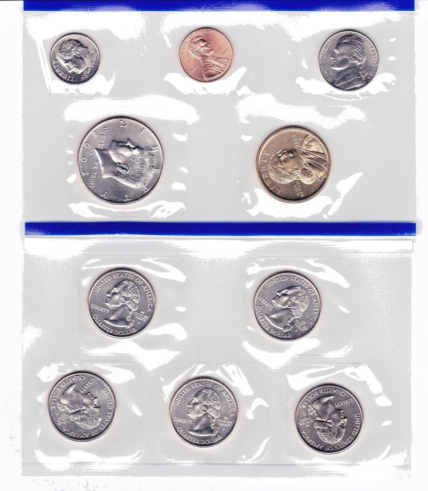 2002 U.S. Mint P&D Uncirculated Coin Set