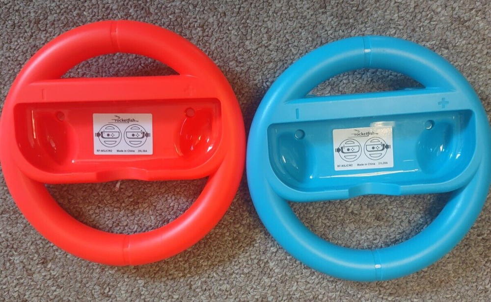 Rocketfish- Joy-Con Racing Wheel 2 Pack for Nintendo Switch & Switch OLED..NWOB