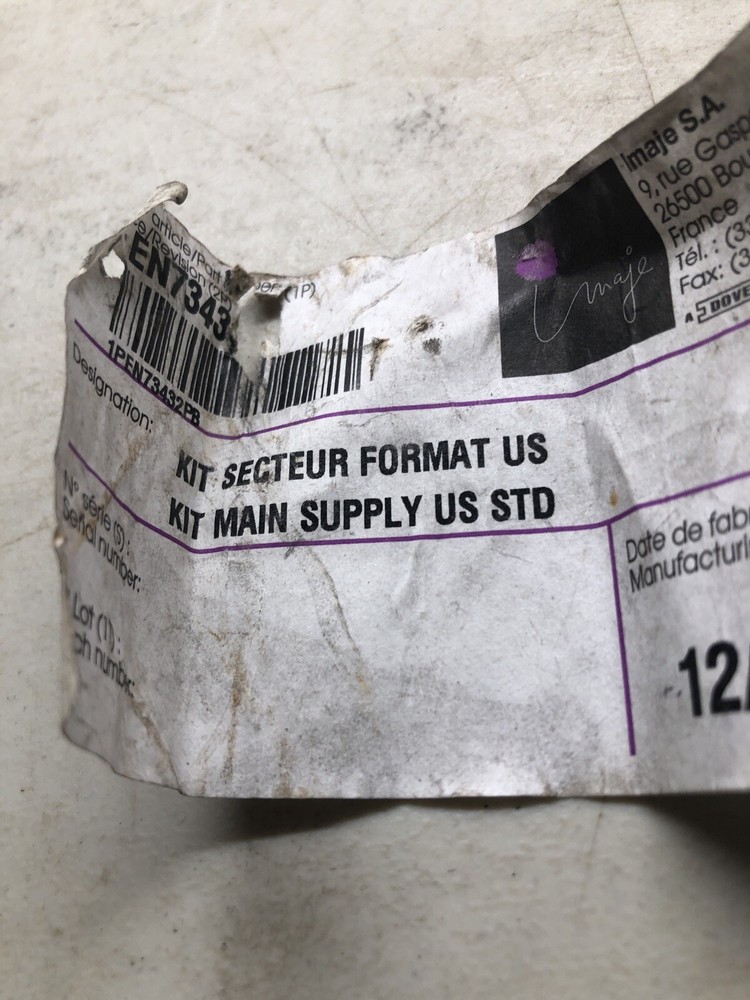 Markem IMAJE EN7343 Main Supply Kit- US Std