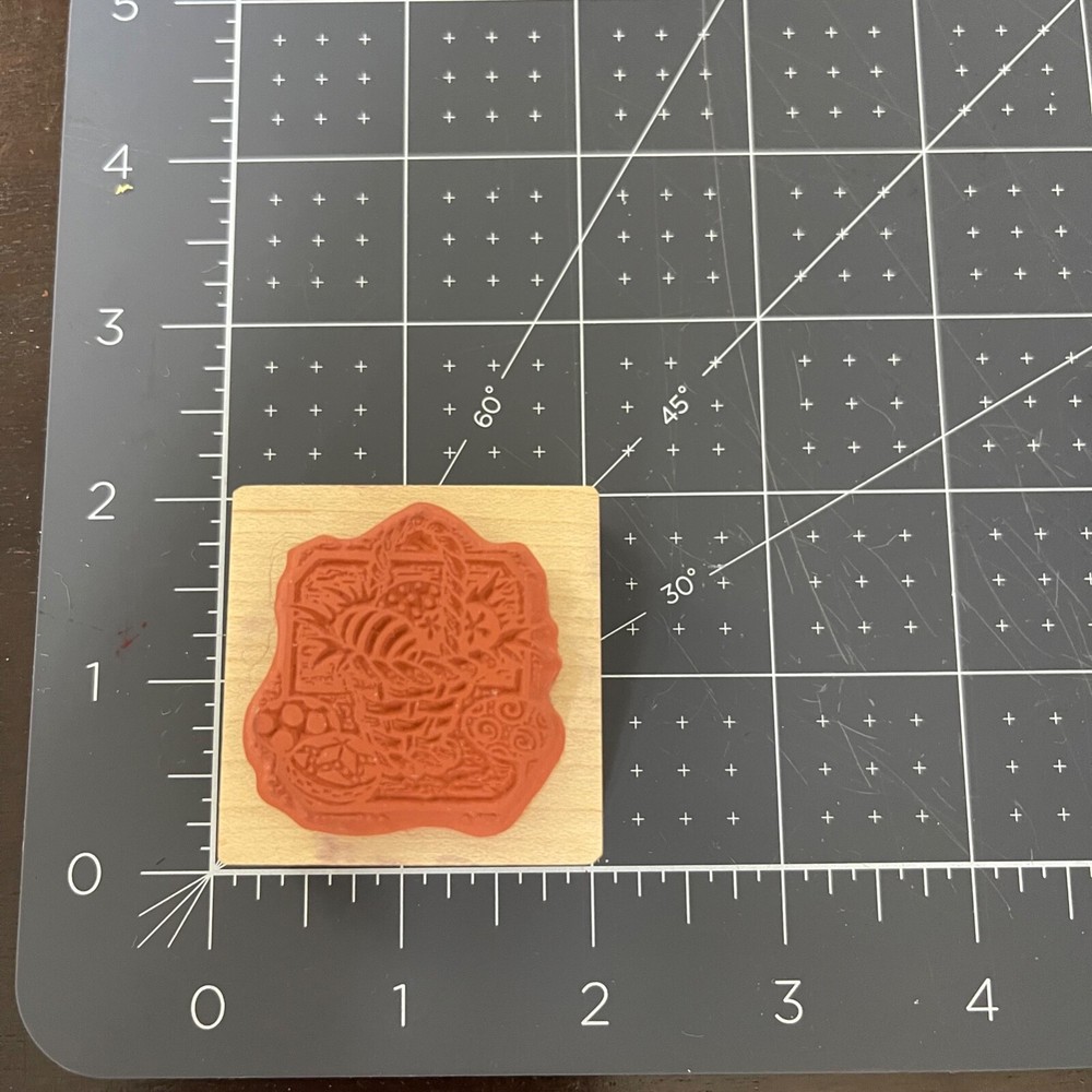 PSX C-1749 MW RUBBER STAMP- BASKET WITH EASTER EGGS