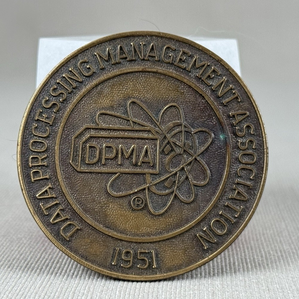 Data Processing Management Association Vintage DPMA Metal Logo 1951
