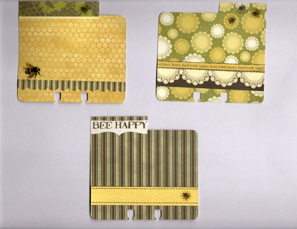 BUMBLE #3 (6 TABBED) MEMORYDEX/ROLODEX CARDS Double-Sided HANDMADE