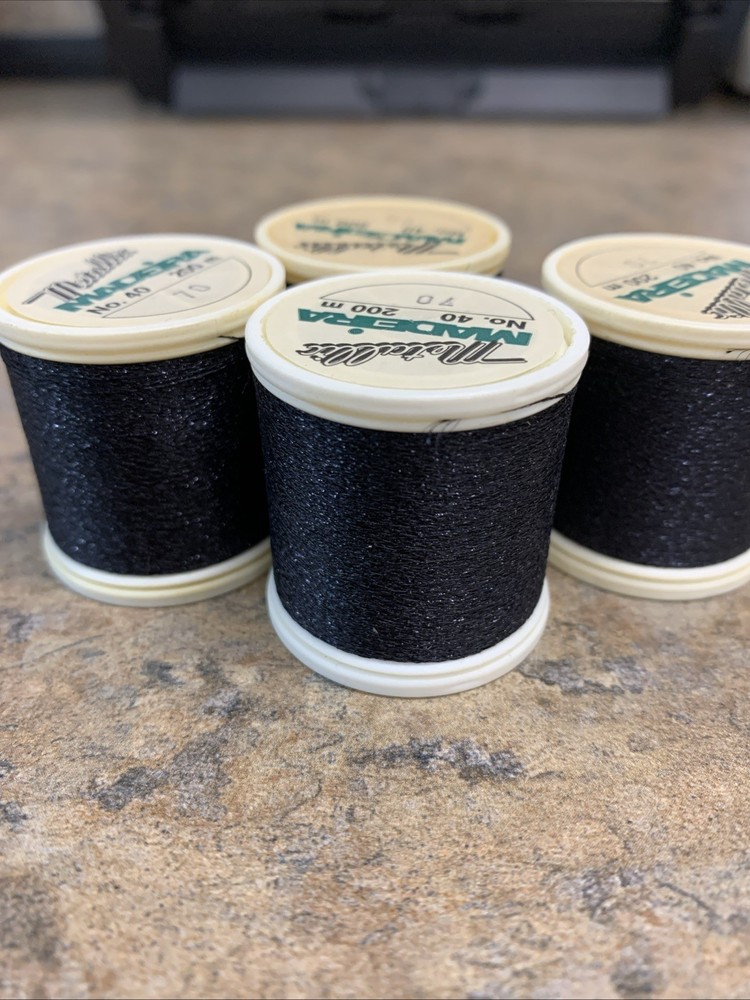 4 Spools MADEIRA Metallic Polyester Embroidery Thread 200M, # 70