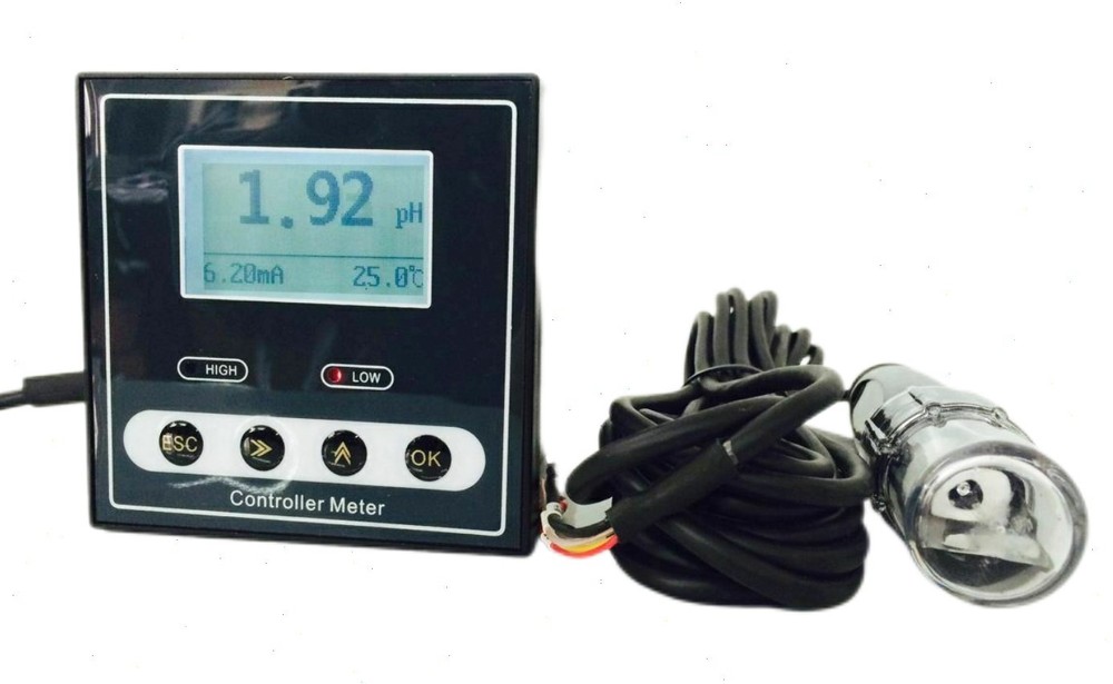 Online pH Meter Digital Industrial pH Controller Meter Water Quality Analyzer