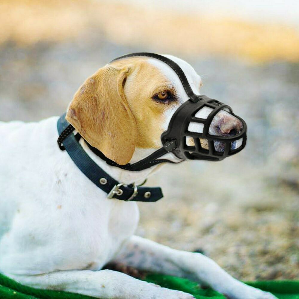 Dog Muzzle Pet Adjustable Breathable Soft Barking Silicone Anti Bite Mouth Mask