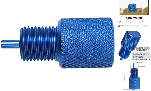 Brake Proportioning Valve Bleeder Tool, Valve Bleeding Tool Compatible Blue