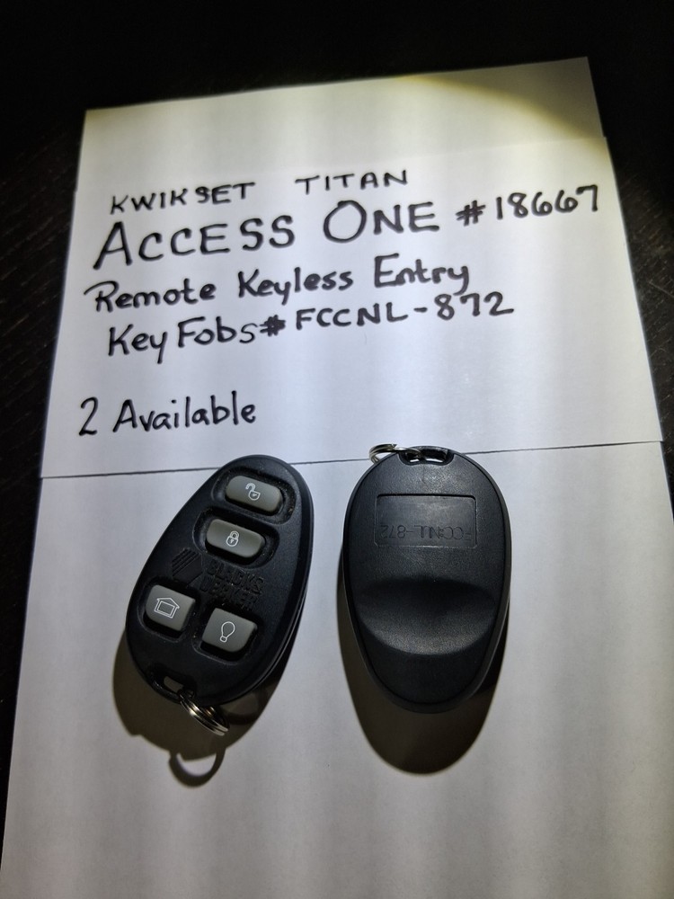 KWIKSET - TITAN ACCESS ONE #18667 Keyless Entry System Programable Single Fob.
