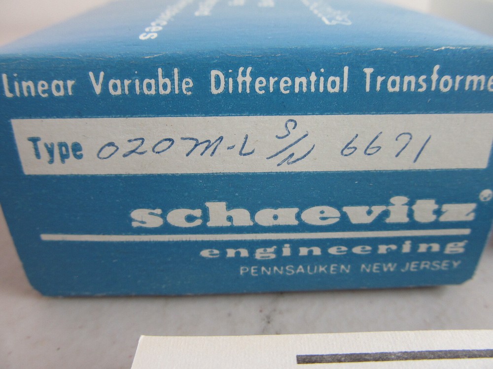 SCHAEVITZ ENGINEERING LINEAR VARIABLE DIFFERENTIAL TRANSFORMER TYP 020M-L