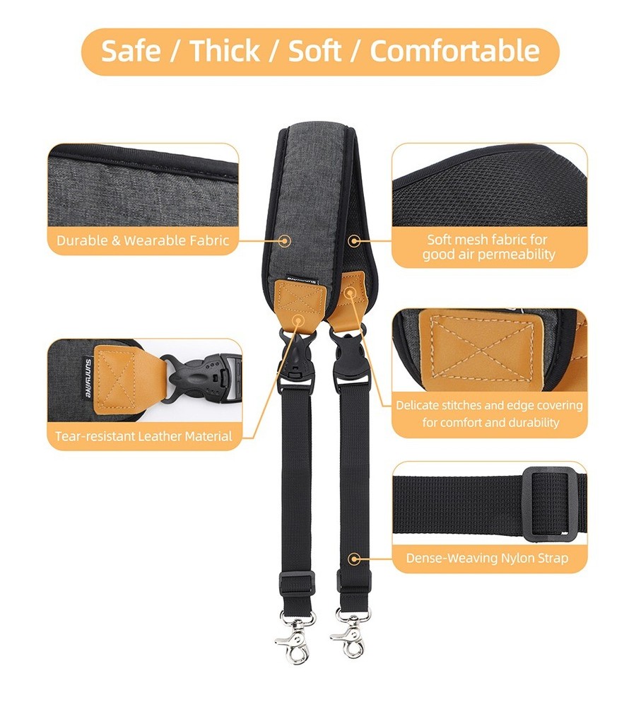 High Grade Handheld Gimbal Stabilizer Neck Shoulder Strap Dual Hook(Bulk 3 Sets)