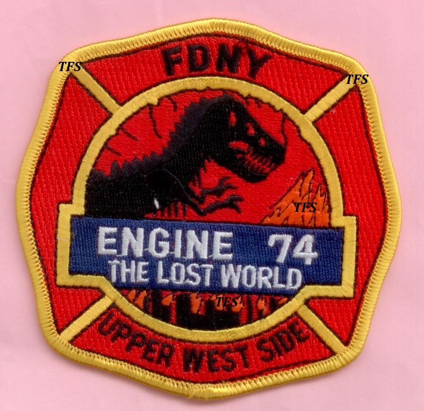 New York City Fire Dept Engine 74 Patch Lost World