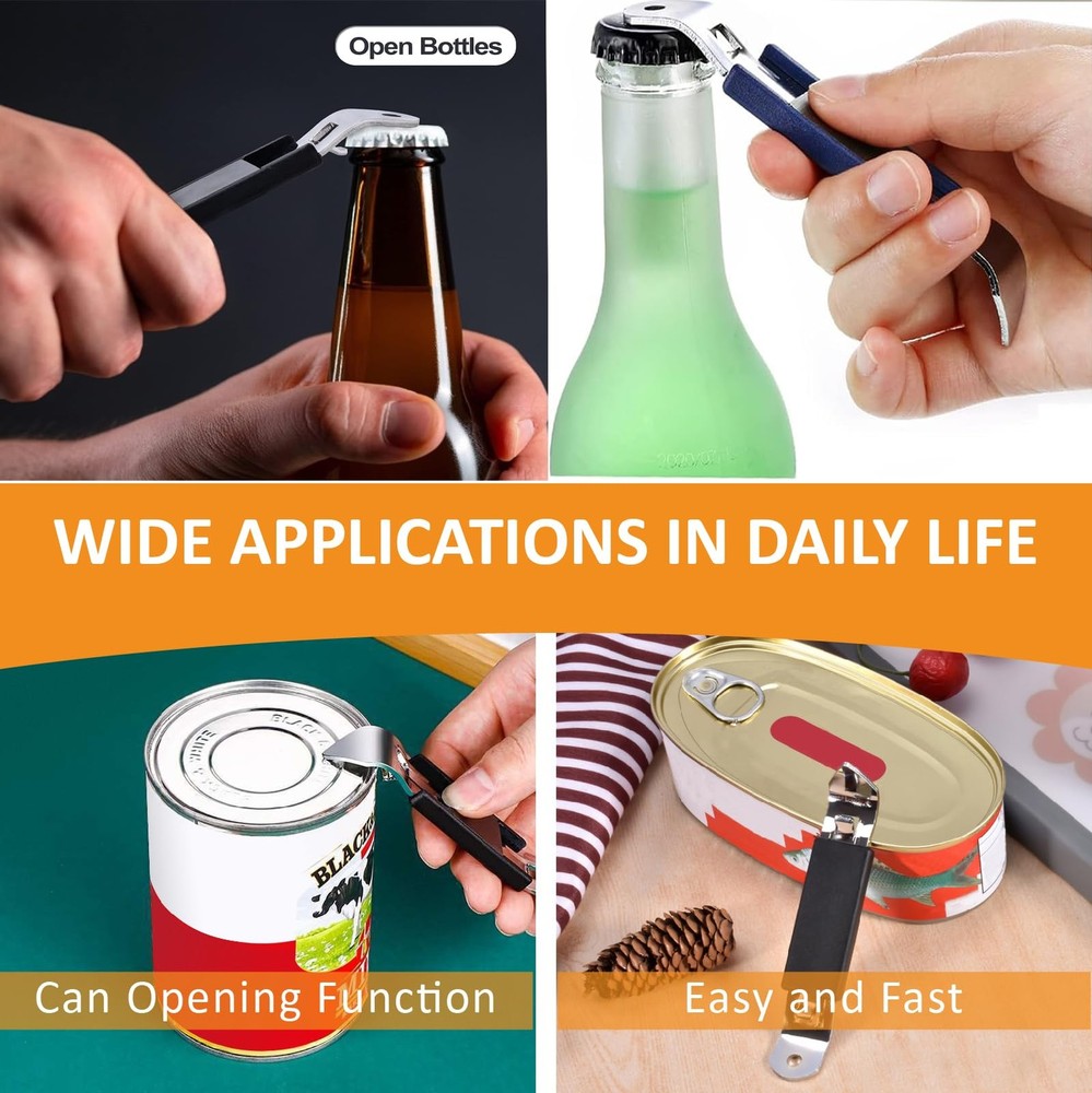 3 Pack Magnetic Bottle Openers Stainless Steel Flat Bottle Opener, Solid and Bee