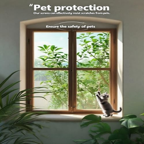 Window Screen Replacement, Window Screen Mesh, 48"x118" Pet Proof 48x118IN