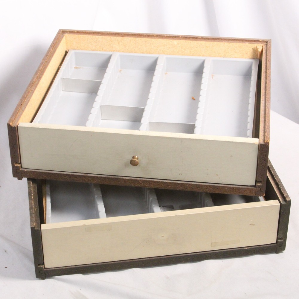 Needle Phonograph Storage Box Case 14"  x 13"  x 3.5" Two Stacking Boxes + extra