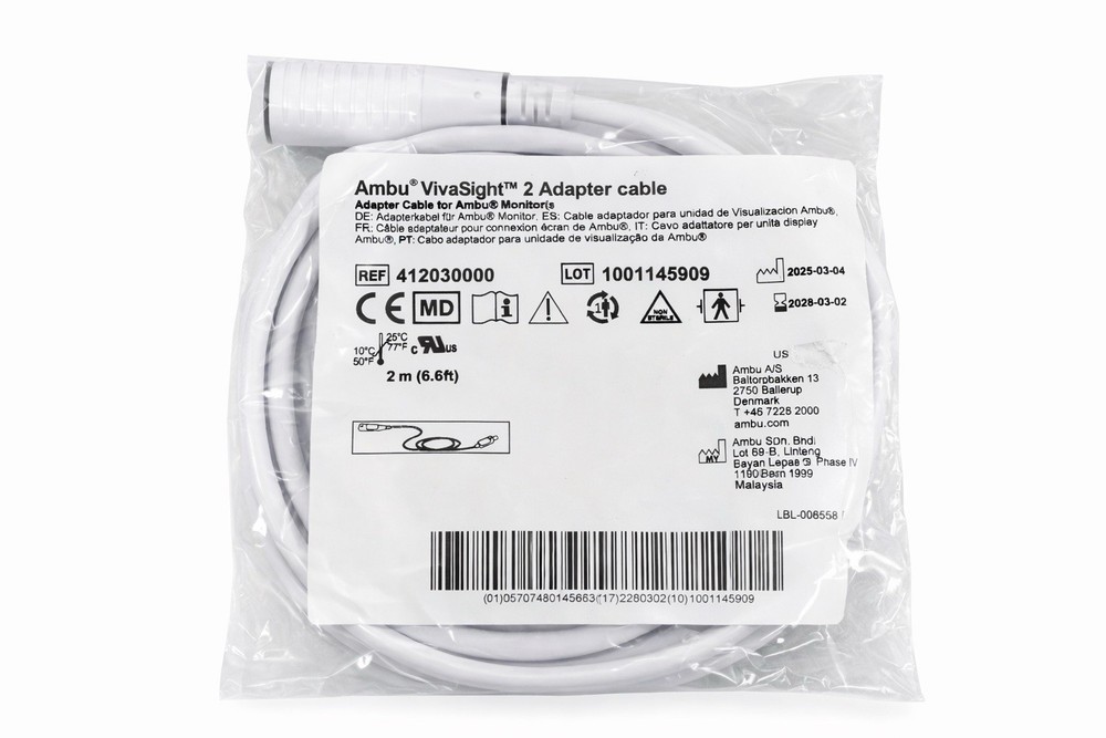 Ambu VivaSight 2 Adapter Cable REF 412030000 2m NEW