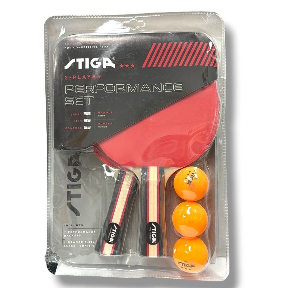 *Stiga 2-Player Ping Pong Performance Set -New Sealed-
