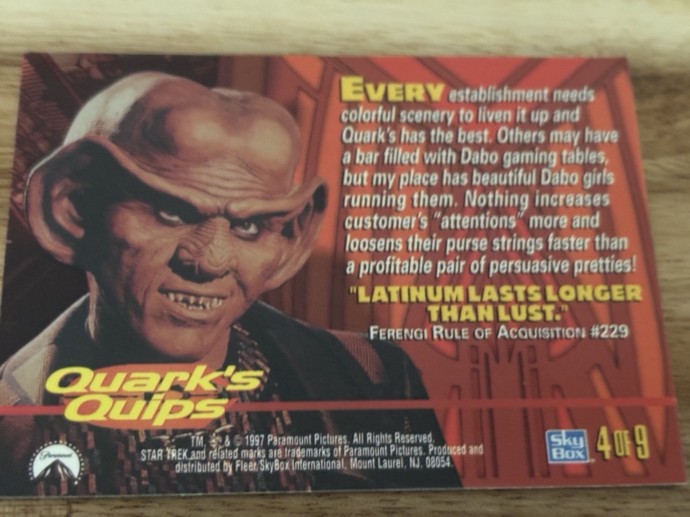 Star Trek Deep Space Nine Trading Cards 1997 Skybox