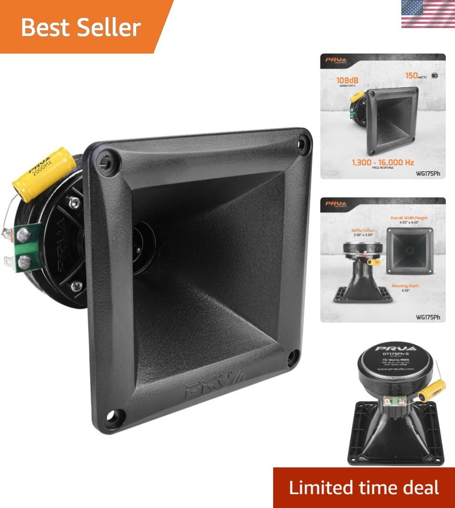 WG175Ph 1" Exit Compression Driver, 150 Watts Program Power, High Frequency, ...