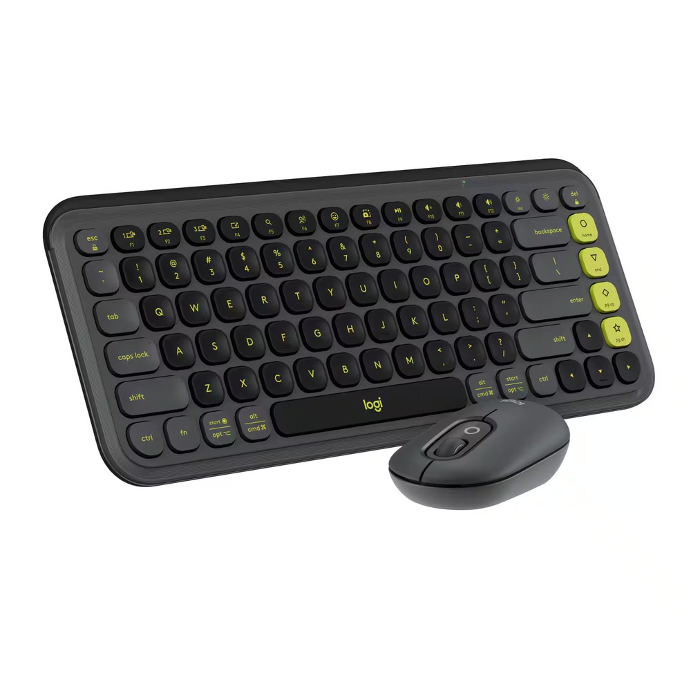 Logitech - POP ICON COMBO Compact TKL Wireless Bluetooth Keyboard and Mouse B...