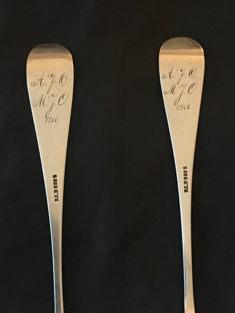 TWO NORWEGIAN SILVER SERVING SPOONS, S830 purity.
