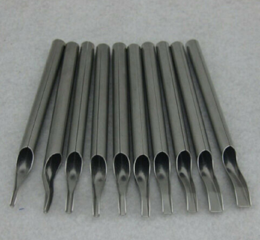 New Hot Sell 10PCS 105mm Extra Long Stainless Steel Tattoo Tips Kit Set Supply