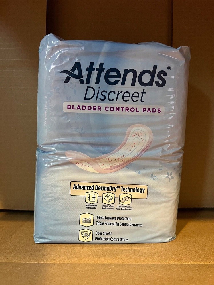 Attends Discreet Women's Maximum Long Bladder Control Pad | (20 Count)