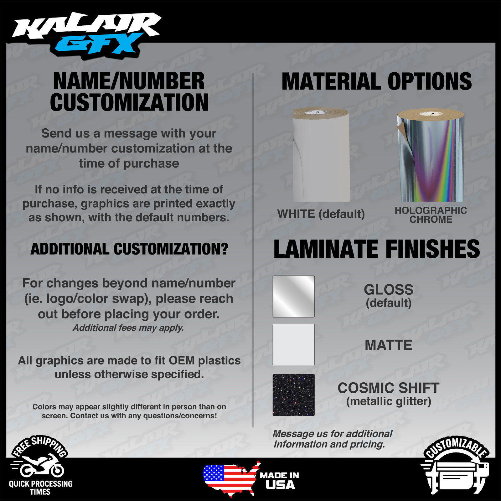 Graphics Kit for KTM 125/250/300/360 SX and EXC (1993-1997) Bolt Series - Orange